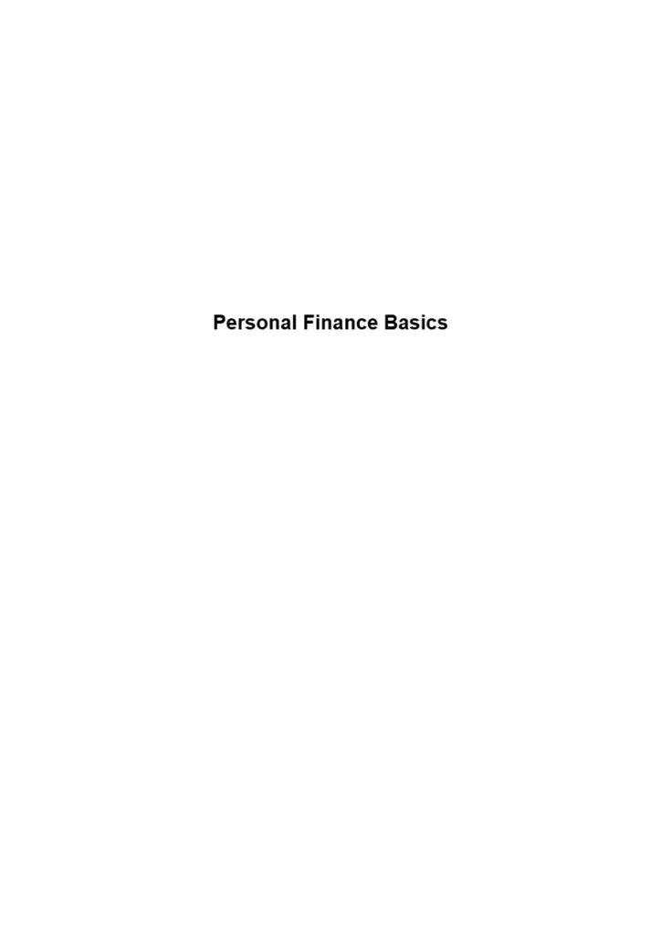 Personal Finance Basics: Budgeting, Saving, and Financial Planning