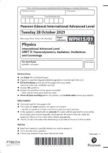Physics Unit 5 Question Paper