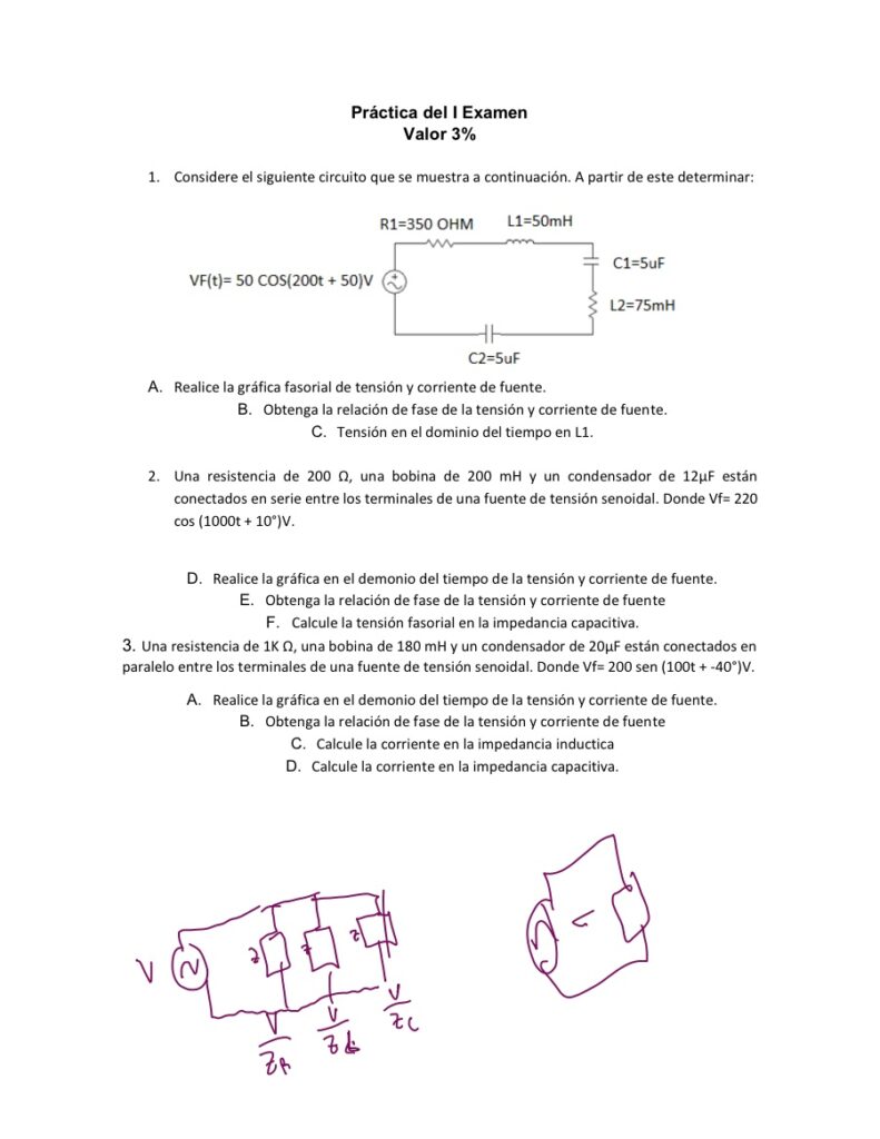 Práctica del I Examen ZDI - Circuitos Eléctricos