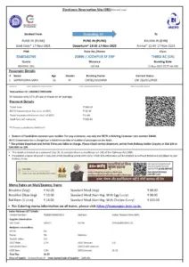 Pune to Kalyan Train Ticket – November 17, 2025