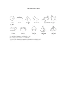 SAT Math Formula Sheet
