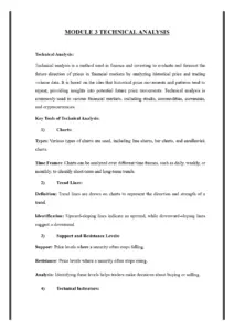Technical Analysis Module 3: Key Concepts and Tools