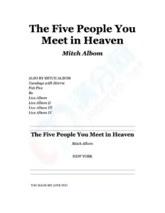 The Five People You Meet in Heaven by Mitch Albom