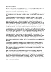The Great Gatsby – Chapter 1 Notes