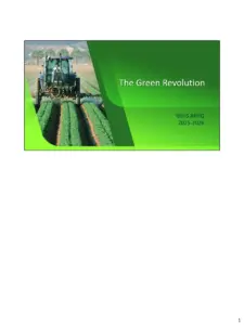 The Green Revolution Notes