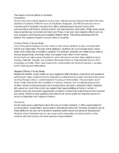 The Impact of Social Media on Students