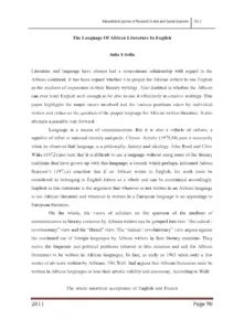 The Language of African Literature in English