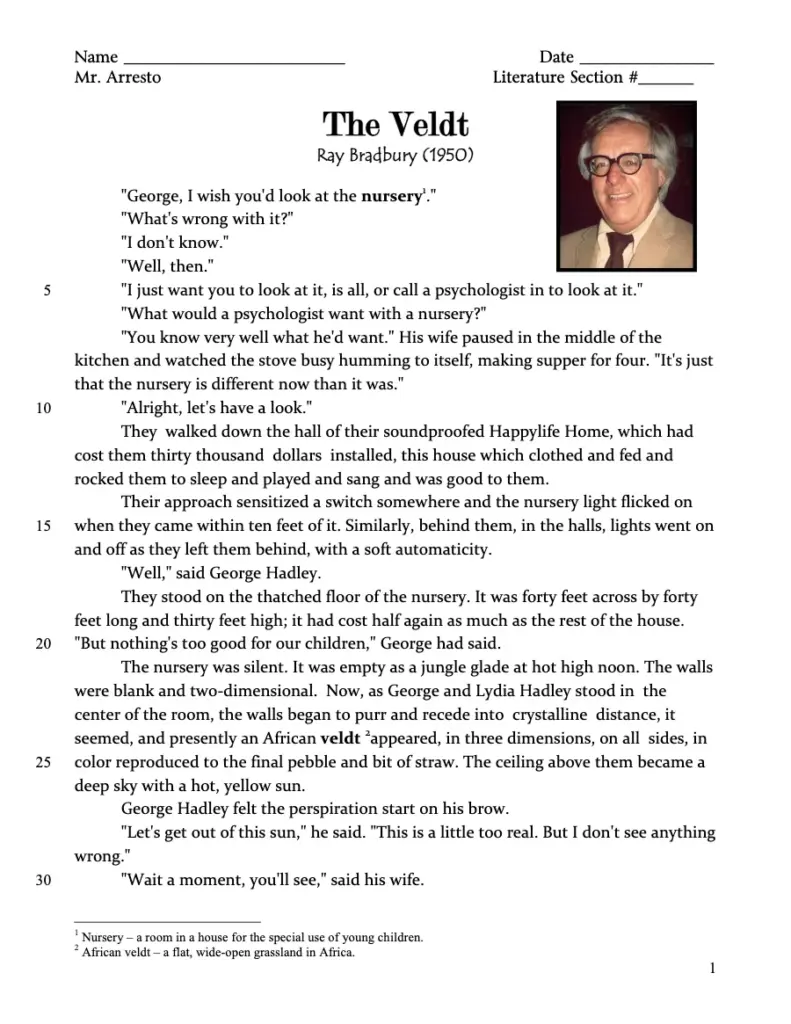 The Veldt by Ray Bradbury