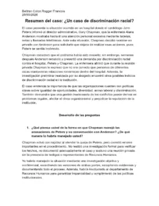 Un Caso De Discriminación Racial