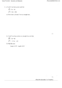 Vector Proof (H) QP – Geometry and Measures