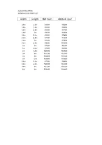 Wendy House Price List