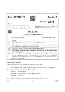 2 C 3 English Language And Literature