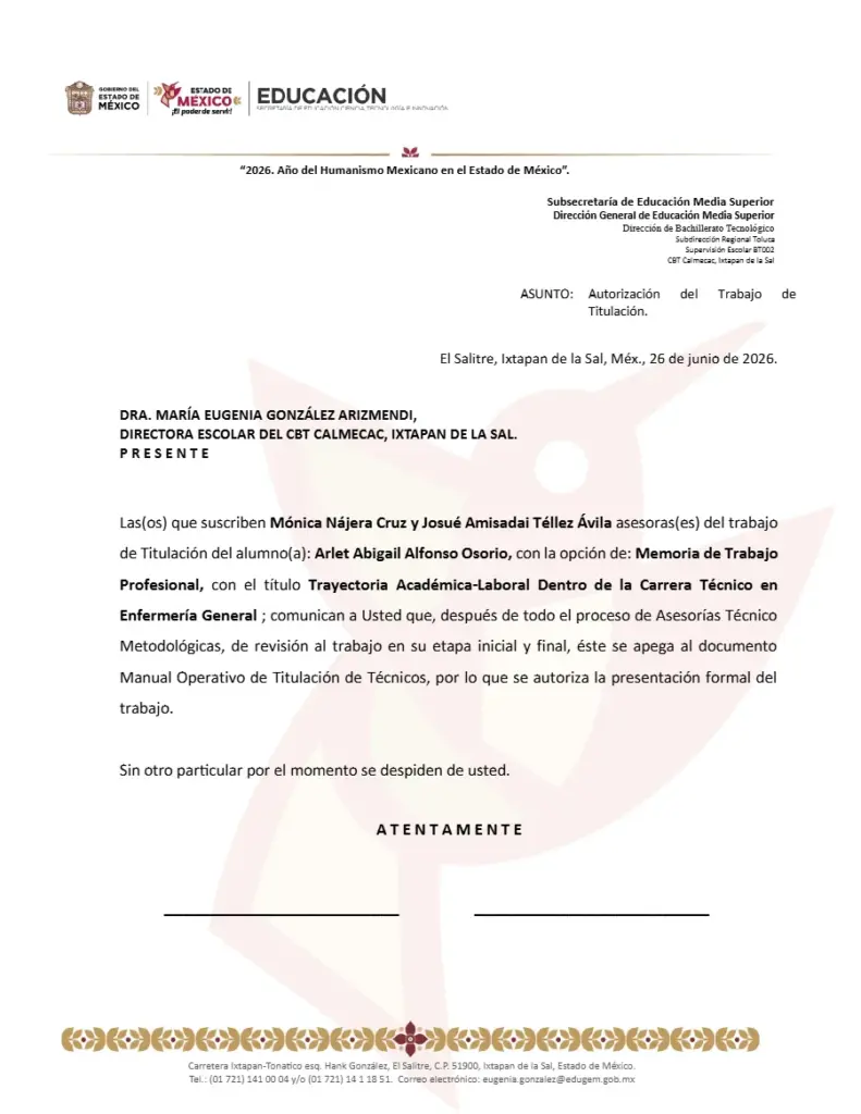 Autorización para Titulación 2026