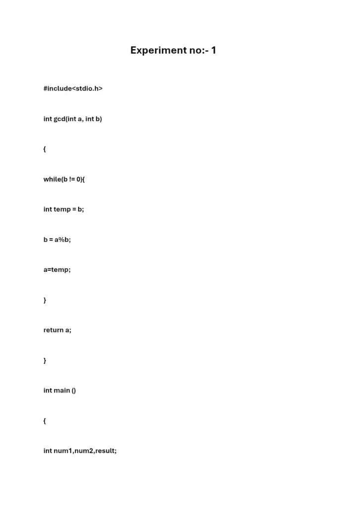 C Programming Experiments - Code Examples and Exercises