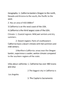 California Geography, Climate, and History Overview