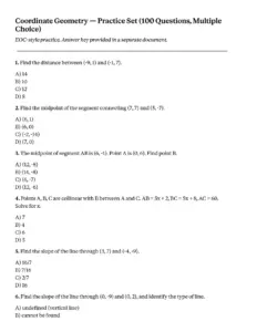 Upload Coordinate Geometry Practice 100.Md