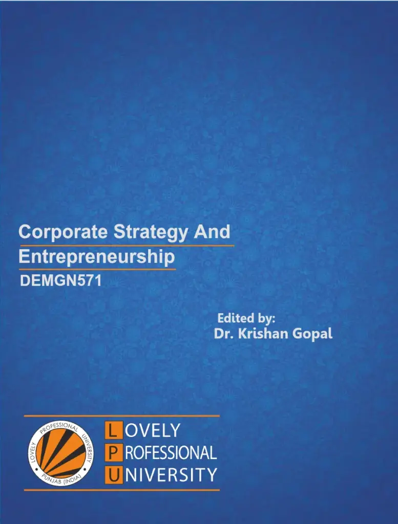 Corporate Strategy and Entrepreneurship - Rajeev Gupta
