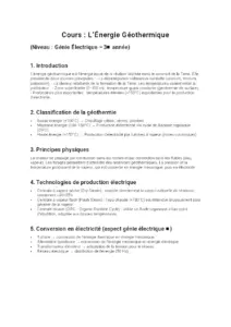 Upload Cours Energie Geothermique – Génie Électrique 3ème Année