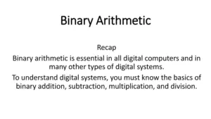 Digital Electronics: Complements and Binary Arithmetic