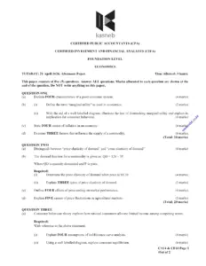 Economics 2015 April 2026 Past Papers