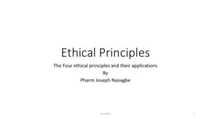 Ethical Principles and Their Applications