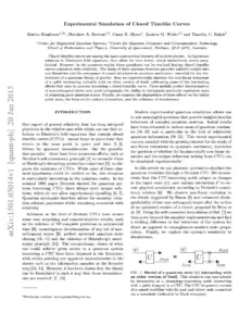 Experimental Simulation of Closed Timelike Curves