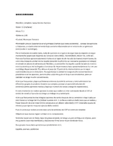 Formulario de Entrenamiento para Fitness y Ejercicio