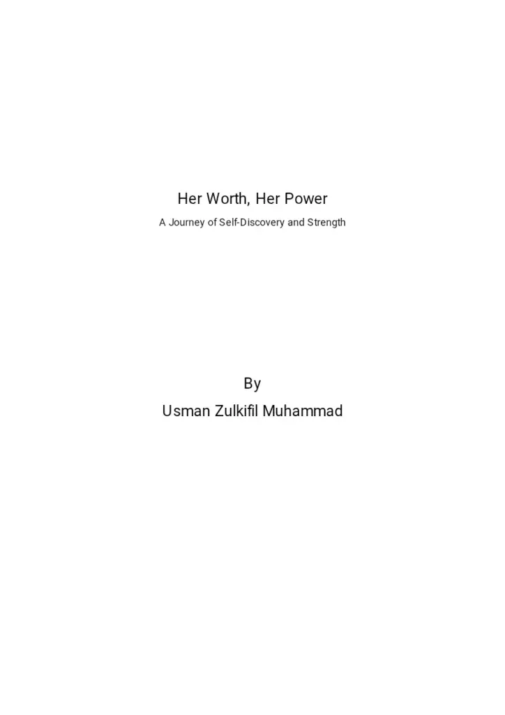 Her Worth, Her Power: A Journey of Self-Discovery and Strength