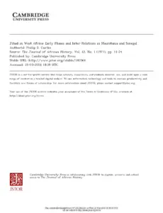 Upload Jihad in West Africa: Early Phases and Inter-Relations in Mauritania and Senegal