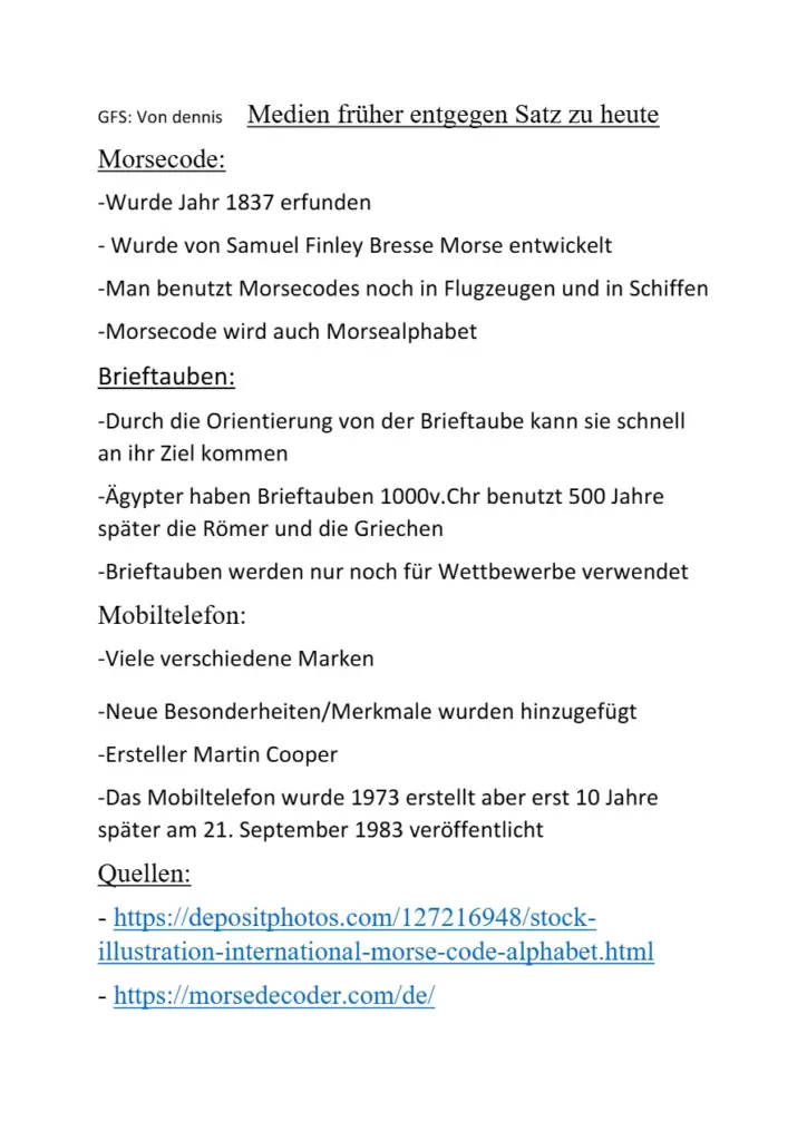 Medien früher entgegen Satz zu heute