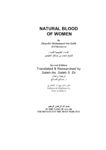 Natural Blood of Women – Shayekh Muhammad bin Salih Al-Utheimeen