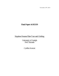 Upload Nepalese Banana Fibre Yarn and Clothing