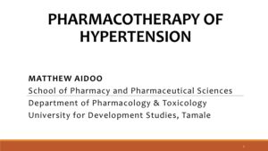 Pharmacotherapy of Hypertension: Current Guidelines and Management