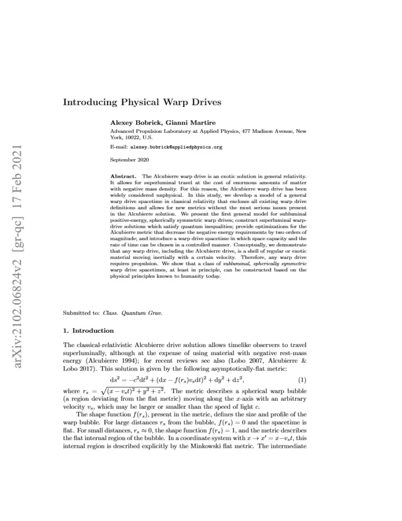 Physical Warp Drives: Time Travel and Quantum Solutions