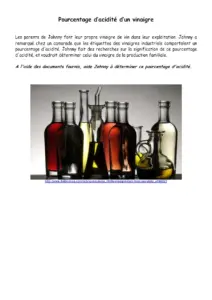 Pourcentage Dacidité Dun Vinaigre