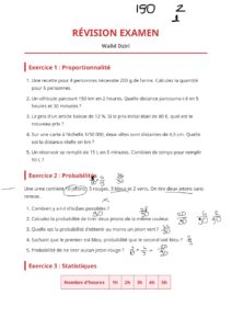 Revision Examen: Proportionality, Probability, and Statistics Exercises