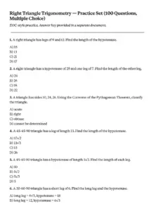 Right Triangle Trig Practice 100.Md