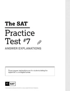 Upload SAT Practice Test 7 Answers Digital