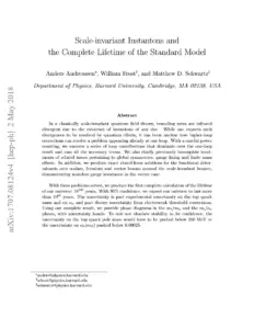 Scale Invariant Instantons and the Complete Lifetime of the Standard Model