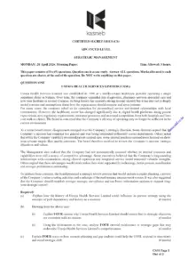Strategic Management Past Papers