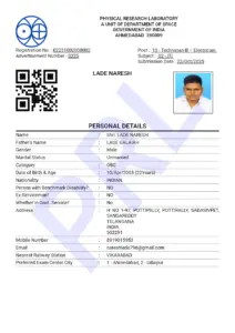 Upload Technician-B Electrician Application – Physical Research Laboratory