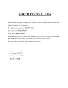 Youth Festival 2026 CATEGORY IV