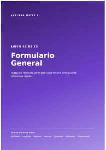 Aprobar Mates 1 Libro 10 Formulario General