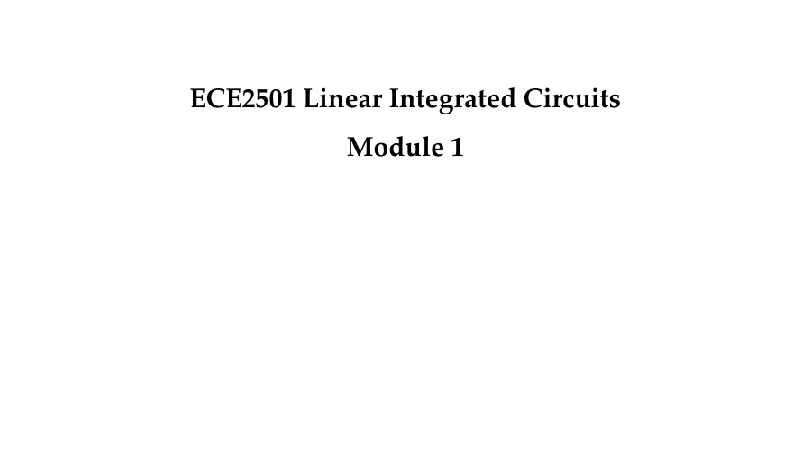 ECE2501 LIC