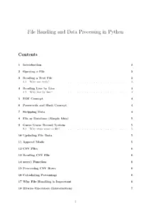File Handling