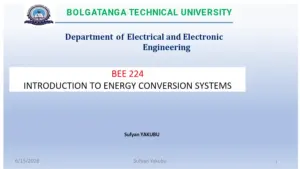 Introduction To Energy Conversion Systems Unit 3&4
