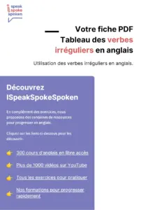 Tableau Des Verbes Irreguliers Anglais