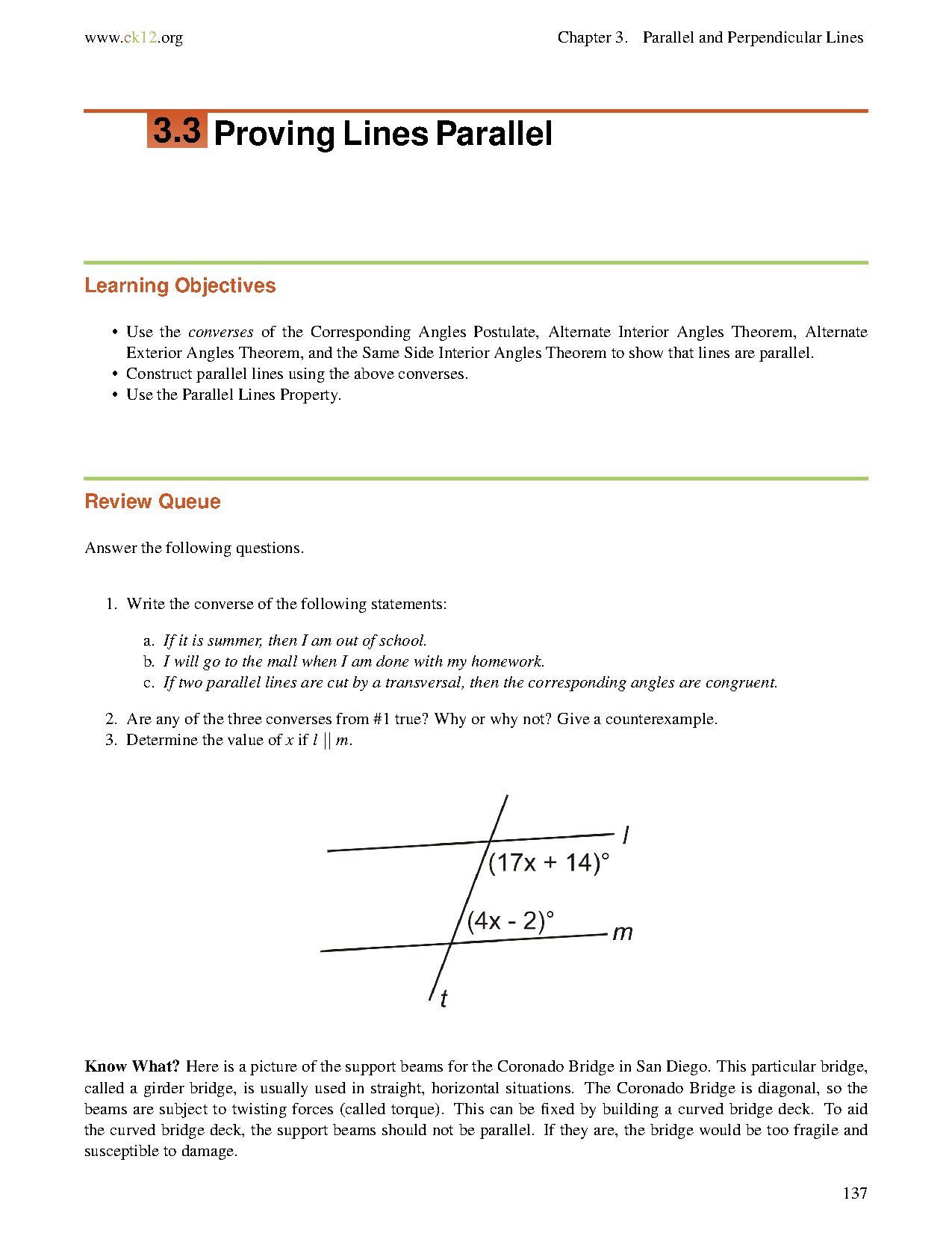 Chapter 3: Parallel and Perpendicular Lines 3.3