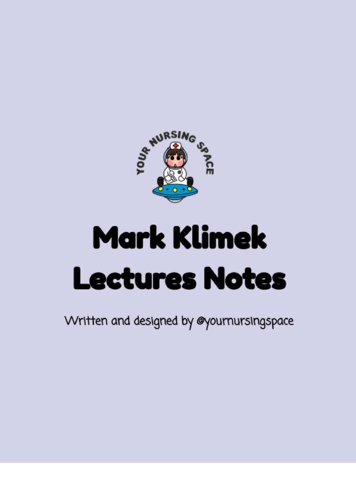 Mark Klimek Lecture 1 To Lecture 12 Notes