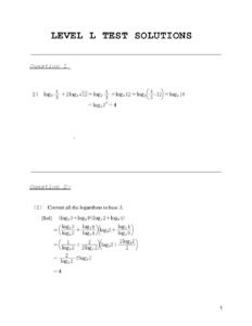 L Math Test - Kumon L math test